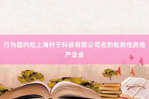 行为国内知上海村于科技有限公司名的轮廓性房地产企业